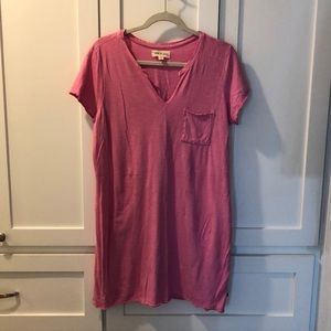 Anthropologie CLOTH and STONE pink T-shirt dress